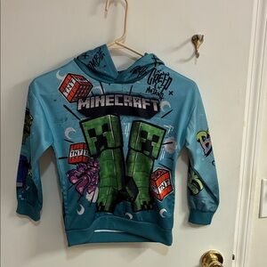 Minecraft Kids Hoodie - Blue and Green in Sz 6